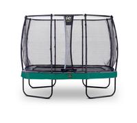EXIT Elegant Premium Trampoline 7x12ft with Deluxe Safety Net - Green