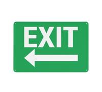 Exit Left Arrow Sign 12 X 8 Inches Aluminum Sign Reflective - Uv Protected, Waterproof, Weatherproof And Fade Resistant - 4Pre-Drilled Holes