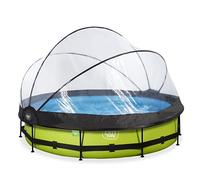 EXIT Lime pool 12ft x 30in with filter pump and dome - green