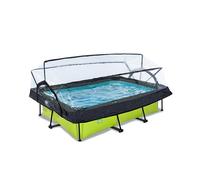 EXIT Lime pool 7ft x 5ft x 25.6in with filter pump and dome - green