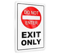Exit Only Do Not Enter Sign - 8x12 inches Aluminum Do Not Enter Exit Only - Not an Entrance