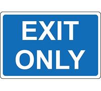 Exit only pedestrian flow Safety sign - 1mm Plastic sign (400mm x 300mm)