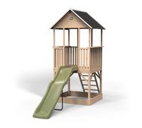 EXIT Panorama 500 wooden playhouse with slide and sandpit