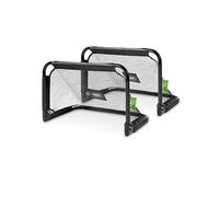 EXIT Toys Pico Steel Football Goal Foldable - Set of 2 - Compact, Light & Moveable - Fine Mesh Net - Sleek Black Design - Train Your Football Skills - 3x2ft - Black