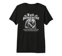 Exit Pursued By A Bear The Winter's Tale William Shakespeare Premium T-Shirt