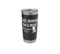 Exit Pursued By A Bear William Shakespeare The Winter's Tale Stainless Steel Insulated Tumbler