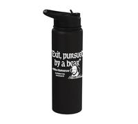 Exit Pursued By A Bear William Shakespeare The Winter's Tale Stainless Steel Insulated Water Bottle