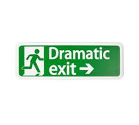 Exit Sign for Wall, Funny Wall Sign, Colorful Exit Sign Home Decor, Dramatic Exit Room Decoration, Funny Exits Wall Signs for Living Room, Indoor, Present, 20 x 6 x 0.3 cm