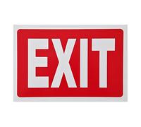swift Exit Sign Red High Contrast Way Out Fire Warning Safety Door Notice