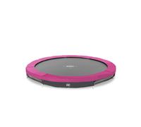 EXIT Toys Silhouette Ground Sports Trampoline - 8ft - Inground Round Trampoline for Outdoor - for 14 Years and Older - Includes Feet Safety System - Easy Access - Great Jumping Power - Pink