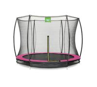 EXIT Silhouette ground trampoline 10ft with safety net - pink