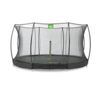 EXIT Silhouette ground trampoline 12ft with safety net - black