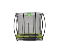 EXIT Silhouette ground trampoline 5x7ft with safety net - green