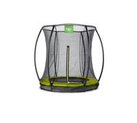 EXIT Toys Silhouette Ground Trampoline - 6ft - Compact Inground Round Trampoline for Toddlers and Kids - With Safety Enclosure Net and Feet Safety System - Safe Entry - Great Jumping Power - Green