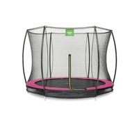 EXIT Silhouette ground trampoline 8ft with safety net - pink