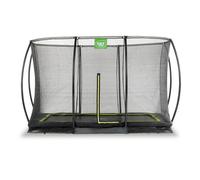 EXIT Silhouette ground trampoline 8x12ft with safety net - black
