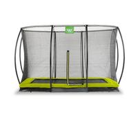 EXIT Silhouette ground trampoline 8x12ft with safety net - green