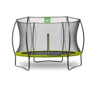 EXIT Toys Silhouette Trampoline - 10ft - Round Outdoor Trampoline for Toddlers and Kids - Includes Safety Net and Feet Safety System - Competitively Priced - Safe Entry - Great Jumping Power - Green