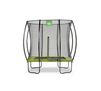 EXIT Toys Silhouette Trampoline - 5x7ft - Compact Rectangular Outdoor Trampoline for Toddlers and Kids - Includes Safety Net and Feet Safety System - Competitively Priced - Safe Entry - Green