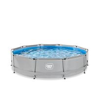 EXIT Soft Grey Pool 12ft x 30in with Filter Pump - Grey