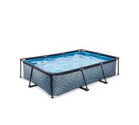 EXIT Stone Pool 10ft x 6.6ft x 25.6in with Filter Pump - Grey