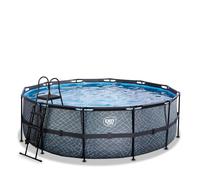 EXIT Stone pool 14ft x 48in with sand filter pump - grey