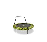 EXIT Toys Tiggy Junior Trampoline with Bar - ø55 - For Toddlers - Indoor and Outdoor Use - With Elastics for Smooth Bounce - Unique Design - Black/Green