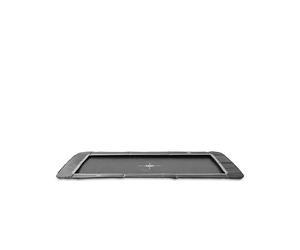 EXIT Toys 7 x 10ft Rectangular In Ground Trampoline Ground Level for Garden - Quiet Jumping, Foot Protection, Weather Resistant Frame, Smooth Bounce, Easy Entry - Black