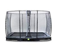 EXIT Toys Elegant Rectangular Inground Trampoline - 8x14ft - With Economy Safety Net & Foot Protection System - Rustproof - Water Resistant - Easy Assembly - Inground Trampoline Garden - Black