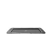 EXIT Toys 8 x 12ft Rectangular In Ground Trampoline Ground Level for Garden - Quiet Jumping, Foot Protection, Smooth Bounce, Weather and Rust Resistant Frame - Black