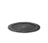 EXIT Toys In Ground Trampoline Round 10 ft Ground Level - Garden Trampoline with Foot Protection - for Children and Adults - InTerra - Black