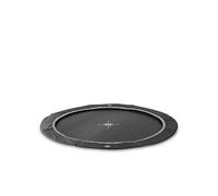 EXIT Toys In Ground Trampoline Round 8 ft Ground Level - Garden Trampoline with Foot Protection - for Children and Adults - InTerra - Black