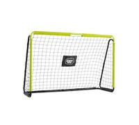EXIT Toys Kids Football Goal 6 x 4 ft with Anchor Nails - Metal Garden Goal Posts - Rust Resistant Galvanised Steel - Tempo Steel - Green/Black