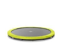 EXIT Toys Silhouette Ground Sports Trampoline - 12ft - Inground Round Trampoline for Outdoor - for 14 Years and Older - Includes Feet Safety System - Easy Access - Great Jumping Power - Green