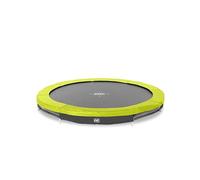 EXIT Toys Silhouette Ground Sports Trampoline - 8ft - Inground Round Trampoline for Outdoor - for 14 Years and Older - Includes Feet Safety System - Easy Access - Great Jumping Power - Green
