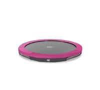 EXIT Toys Silhouette Ground Sports Trampoline - 8ft - Inground Round Trampoline for Outdoor - for 14 Years and Older - Includes Feet Safety System - Easy Access - Great Jumping Power - Pink