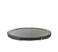 EXIT Toys Silhouette Ground Sports Trampoline - 12ft - Inground Round Trampoline for Outdoor - for 14 Years and Older - Includes Feet Safety System - Easy Access - Great Jumping Power - Black