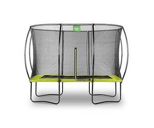 EXIT Toys Silhouette Trampoline - 7x10ft - Rectangular Outdoor Trampoline for Kids - Includes Safety Net and Feet Safety System - Competitively Priced - Safe Entry - Great Jumping Power - Green