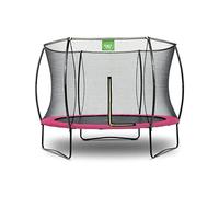 EXIT Toys Silhouette Trampoline - 8ft - Compact Round Trampoline for Toddlers and Kids - Includes Safety Net and Feet Safety System - Competitively Priced - Safe Entry - Great Jumping Power - Pink