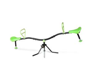 EXIT Toys Spinner Rotating Steel Seesaw - Seesaw for Toddlers and Children - Rotatable Seesaw for Outdoor in the Garden - 76x23.6x28.7 inches - Green/Black