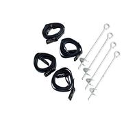 EXIT Toys Round Trampoline, 11.40.30.01, 4 pieces Anchoring Set, all grey, for b