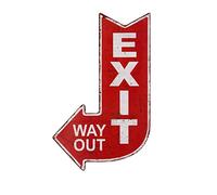 Exit - Way Out Metal Arrow Sign