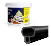 Exitex 25M Black Upvc Replacement Gasket Seal For Doors & Windows, Energy Saving Draught Excluder