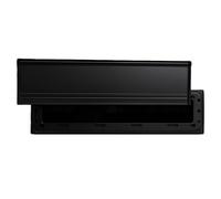 Exitex Internal Letterbox Draught Excluder with Flap, Aluminium Plate with Bristle Seal, Spring Closing Flap, Reduces Draughts & Dust, Saves Energy, Easy 5 Min Fit for Standard Letterboxes (Black)