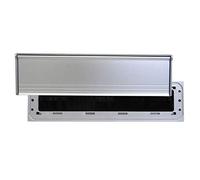 Exitex Internal Letterbox Draught Excluder with Flap, Aluminium Plate with Bristle Seal, Spring Closing Flap, Reduces Draughts & Dust, Saves Energy, Easy 5 Min Fit for Standard Letterboxes (Aluminium)