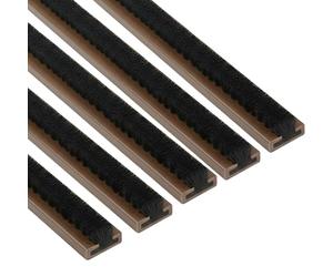 Exitex Intumescent Fire and Smoke Door Seal Strips - 5 Pack - 1050mm Length - Self Adhesive Safety Seals to Reduce Smoke Spread (Brown, 1050mm x 10mm x 4mm)