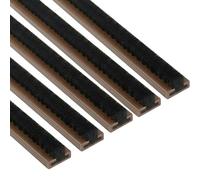 Exitex Intumescent Fire and Smoke Door Seal Strips - 5 Pack - 1050mm Lengths (5250mm Total) - Self Adhesive Safety Seals to Reduce Smoke Spread (Brown, 1050mm x 10mm x 4mm)
