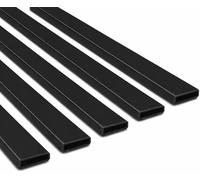 Exitex Intumescent Fire Door Seal Strips 60 Minute Fire Protection - 5 Pack - 1050mm x 15mm x 4mm - Self Adhesive Heat Activated Fire Barrier (Black, 10mm)