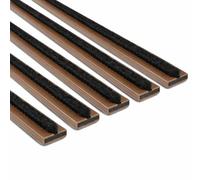 Exitex Intumescent Fire & Smoke Seal Strips, 5 Pack, 1050x20x4mm (Brown) | Certifire approved, fire tested to BS 476-22 & BS EN 1634-1. Self-adhesive, brushed smoke seal for internal fire doors.