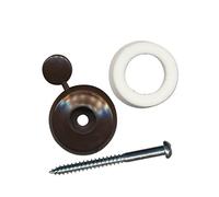 Exitex Polycarbonate Sheet Fixing Buttons (10 Pack) - Brown, 16mm